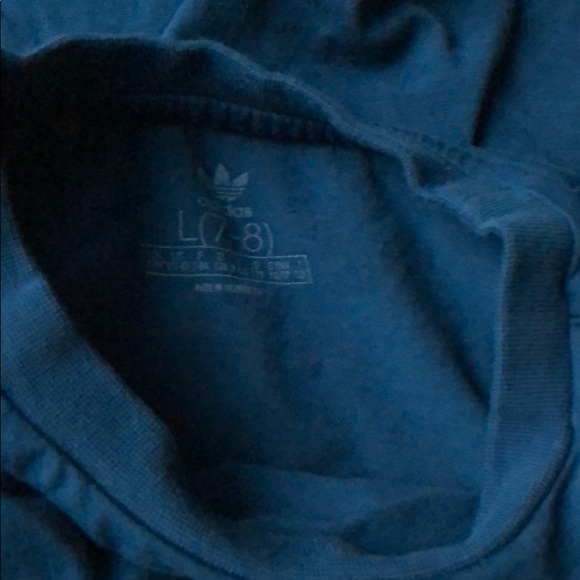 Original Adidas Boys Teal Shirt S 7-8 - Picture 3 of 3